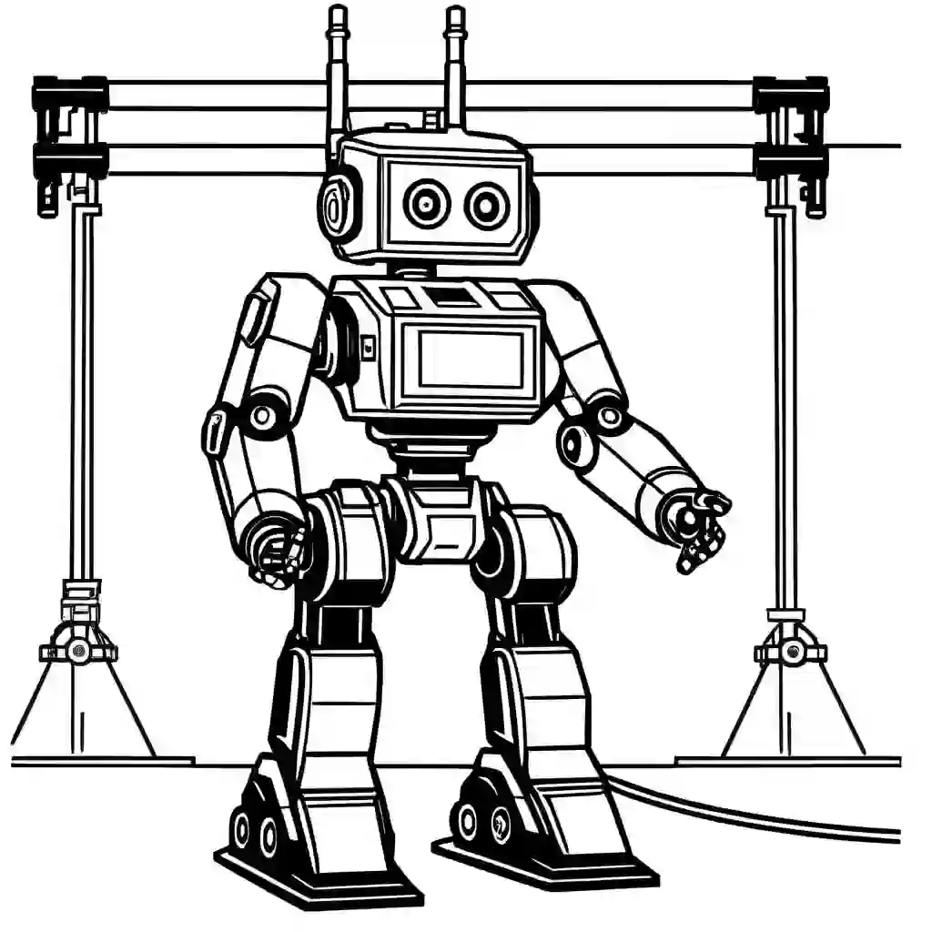 Power Line Inspection Robot coloring pages